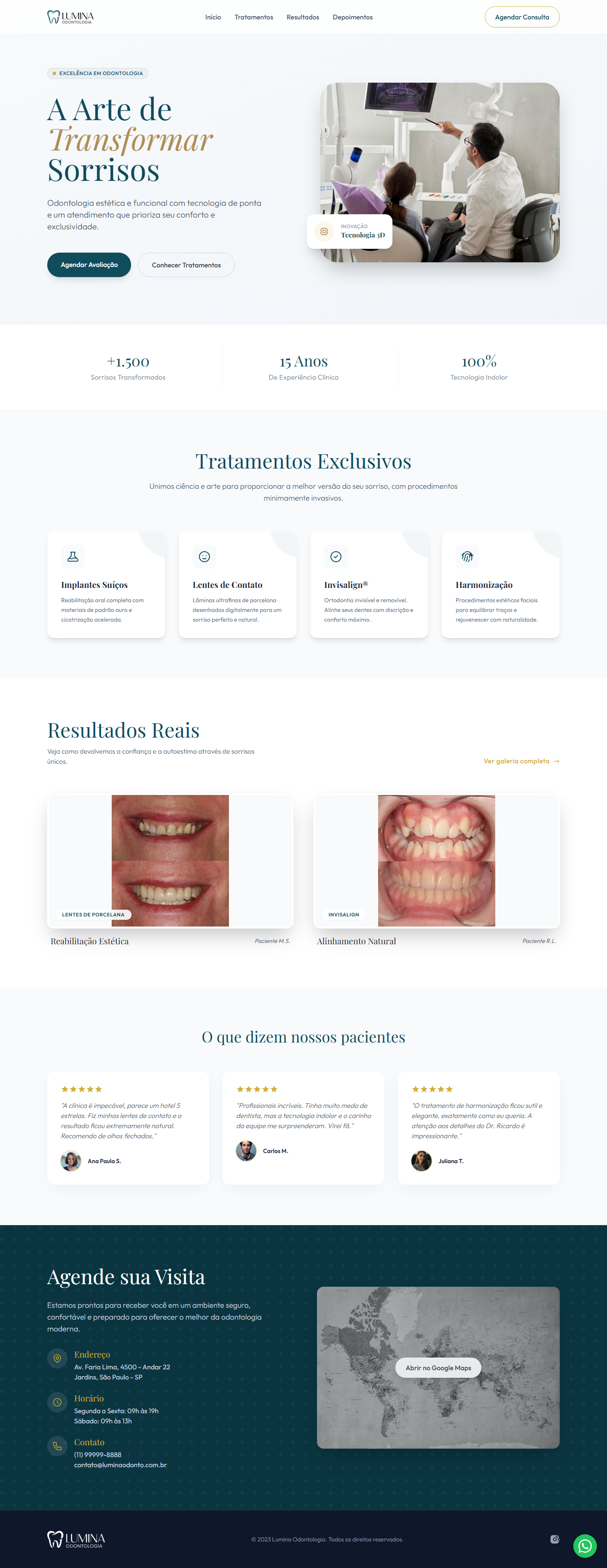 Modelo Site Odontologia