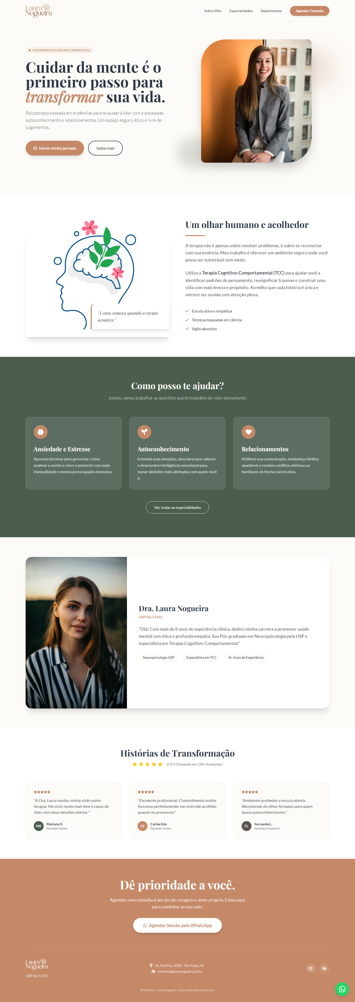 Modelo Site Psicologia